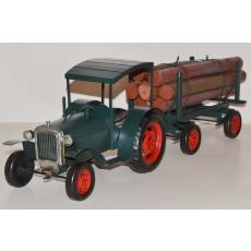 Blechmodell - Traktor-Gespann Hanomag mit Holzanhänger