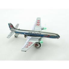 Blechspielzeug - Propellerflugzeug, silbern