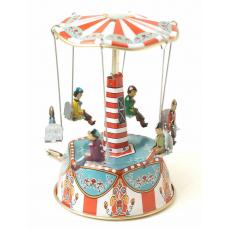 Blechspielzeug - Dachkarussell mit Musikspieluhr: LA VIE EN ROSE, Modell B