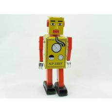 Blechspielzeug - Roboter Lilliput, 22 cm ocker/rot