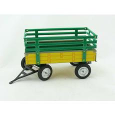 Traktor Anhänger für John Deere gelb grün von KOVAP - Blechspielzeug
