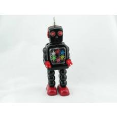 Blechspielzeug - Roboter Zahnrad, High-Wheel Robot, schwarz