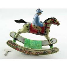 Blechspielzeug - Reiter auf Schaukelpferd, Rocking Horse
