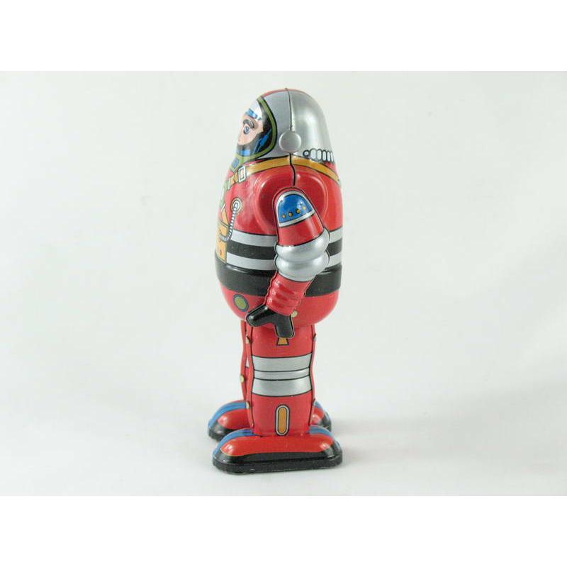 * Blechspielzeug  ASTRONAUT Roboter  mit beweglichen Armen 13 cm rot 