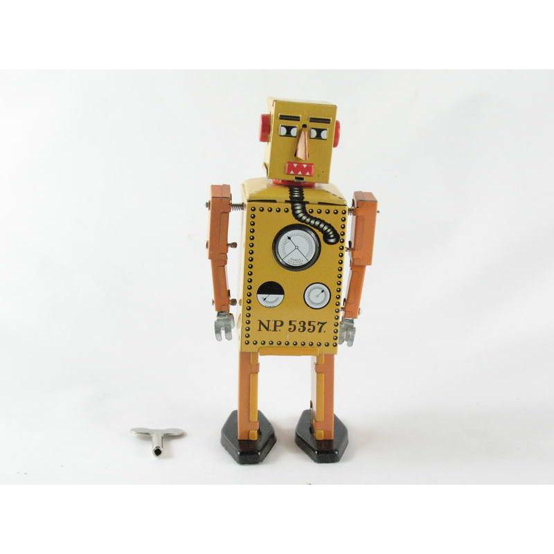 Blechspielzeug - Roboter, 16 cm, Lilliput klein gelb