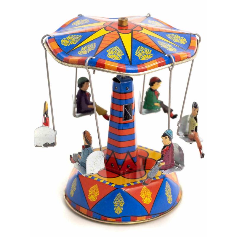 Blechspielzeug - Kleines Dachkarussell, Jahrmarkt, Design C