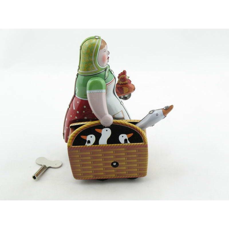 Blechspielzeug - Gänseliesel mit Korb