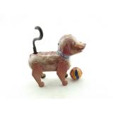 Blechspielzeug - Hund Wackelschwanz mit Ball