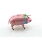 Blechspielzeug - Schwein Polly mit blauer Schleife