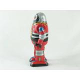 Blechspielzeug - Roboter Astronaut mit beweglichen Armen, rot, ca. 13 cm