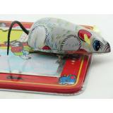 Blechspielzeug - Maus auf Blechtafel, Lucky Mouse