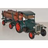 Blechmodell - Traktor-Gespann Hanomag mit Holzanhänger