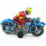 Blechspielzeug - Motorrad blau Deutschland