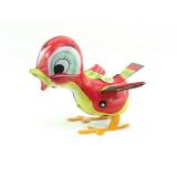 Blechspielzeug - Blechvogel rot gelb