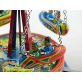 Blechspielzeug - Karussell Globus mit Gondeln an Ketten D