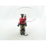 Blechspielzeug - Cowboy auf Pferd mit Lasso