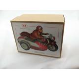 Blechspielzeug - Motorrad mit Beiwagen, rot