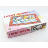 Blechspielzeug - Maus auf Blechtafel, Lucky Mouse