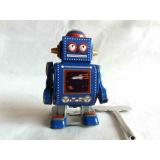 Blechspielzeug - Gehender Roboter, mini blau, Neuheit 2021