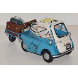 Blechmodell - BMW Isetta mit Koffer-Anhänger