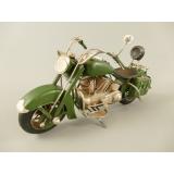 Blechmodell - Motorrad USA Oldtimer, grün, 28 cm