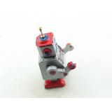 Blechspielzeug - Roboter, 10 cm silber/rot