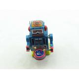 Blechspielzeug - Roboter trommelnd, 10 cm blau mit Trommel
