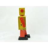 Blechspielzeug - Roboter Lilliput, 22 cm ocker/rot