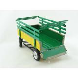 Traktor Anhänger für John Deere gelb grün von KOVAP - Blechspielzeug