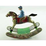 Blechspielzeug - Reiter auf Schaukelpferd, Rocking Horse
