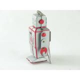 Blechspielzeug - Roboter silber mit Antenne