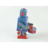 Blechspielzeug - Roboter trommelnd in blau-rot