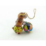 Blechspielzeug - Deko-Hund mit Ball